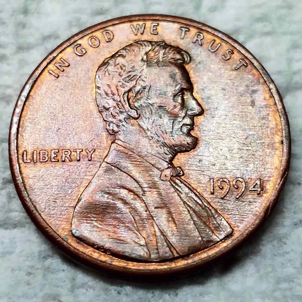 1994-P-Lincoln-Indentations-Prior-To-A-Clipped-Planchet?